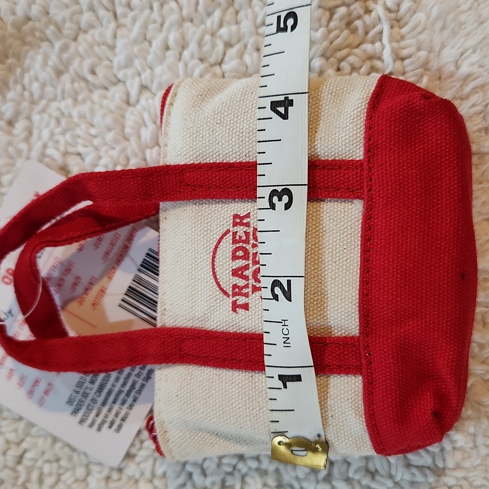 Canvas Micro Tote Bag Set - Red, Green, and Blue - Picture 7 of 8
